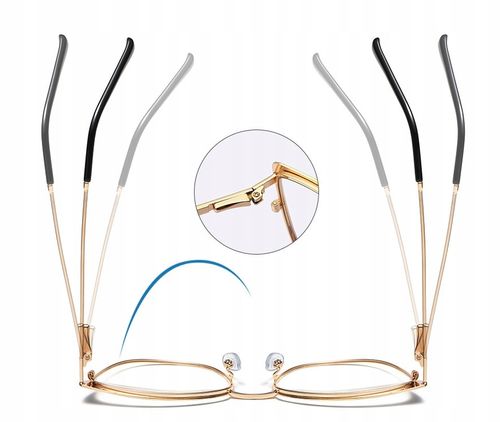 OKULARY ZERÓWKI Z FILTREM BLUE LIGHT DO KOMPUTERA OCHRONNE DAMSKIE KOCIE + na Arena.pl