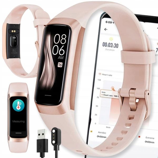 SMARTWATCH ZEGAREK DAMSKI MĘSKI SMARTBAND SPORT MENU POLSKIE PULS PL KROKI zdjęcie 4