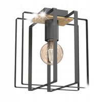 PLAFON LAMPA SUFITOWA LUMINEX KORTEZ 4459 E27 CZARNY/DREWNO