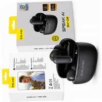 TWS słuchawki BW-08 translator AI czarne real-time do Motorola Moto G15