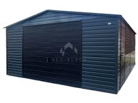 Garaż Blaszany 5x8m Brama Uchylna Drzwi Dach Dwuspadowy NB113