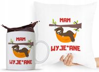 Zestaw Poduszka + Kubek Śmieszny Zabawny Prezent Z Nadrukiem Ze Zdjęciem