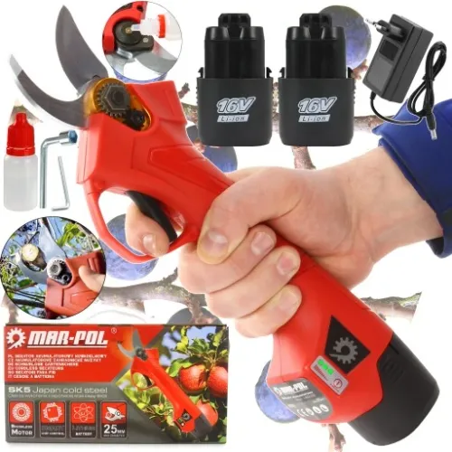 SEKATOR AKUMULATOROWY KOWADEŁKOWY NOŻYCE OGRODOWE ELEKTRYCZNE 2X BATERIA na Arena.pl