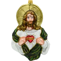 Bombka choinkowa szklana: Jezus z Sercem