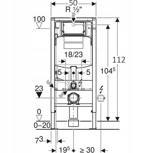 GEBERIT STELAŻ podtynkowy WC DUOFIX SIGMA UP320 H112 na Arena.pl