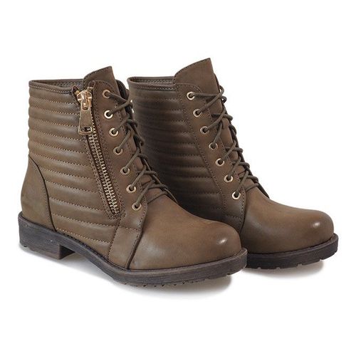 Khaki pikowane botki 1548 r.38 na Arena.pl
