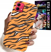 ETUI DO MOTOROLA EDGE 40 NEO - PLECKI W TYGRYSIE PASKI POKROWIEC +FOLIA
