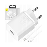 2X BASEUS ŁADOWARKA DO IPHONE 14 13 12 11 USB-C 20W + KABEL Lightning