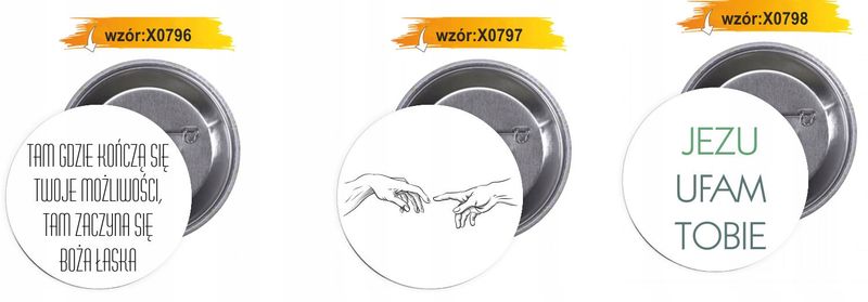 Przypinki buttony RELIGIJNE - BÓG JEST DOBRY zdjęcie 9