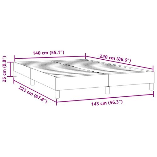 Łóżko Box Spring bez materaca Różowe 140x220 cm Aksamit na Arena.pl