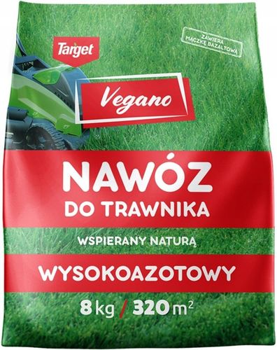 Wysokoazotowy nawóz do trawnika Vegano wspierany naturą 2x8 kg Target 16 kg na Arena.pl
