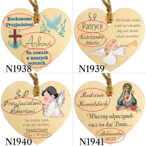 Serce dla bliskich tabliczka Twój KOLOR ZNICZ na Arena.pl