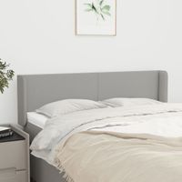 Zagłówek uszak, jasnoszary, 147x16x78/88 cm, tkanina