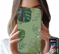 ETUI DO SAMSUNG A7 2018 - ZIELONE LIŚCIE ROŚLINNE WZORY PLECKI