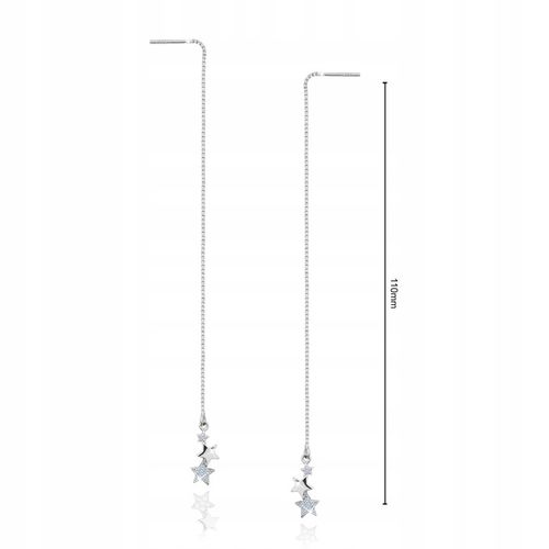 Długie srebrne kolczyki wiszące przeciągane srebro 925 elegancja na Arena.pl