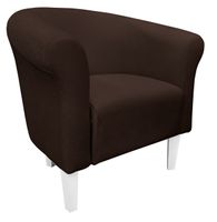 Fotel Milo Mikrofaza 4 brąz nogi 20 białe