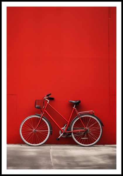 Plakat 67,5x100cm Czerwony Rower zdjęcie 3