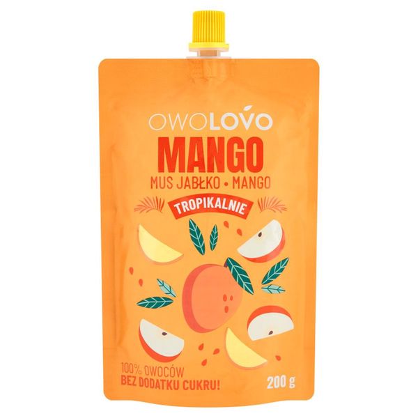OWOLOVO Mango Mus jabłko mango 200 g zdjęcie 2