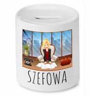 Skarbonka Dla Szefa Szefowa Prezent Z Nadrukiem Ze Zdjęciem