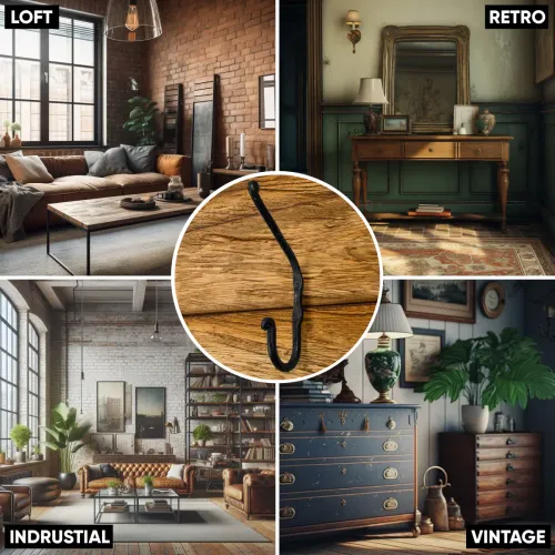 Hak John Paddle na ubrania kuty i oksydowany podwójny New1 Uniwersalny na Arena.pl