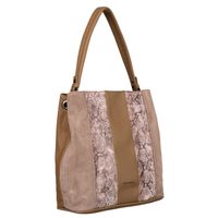 torebka damska ze skóry ekologicznej z wężowym wzorem - david jones