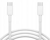 MOCNY SZYBKI KABEL USB 2X TYP-C / TYP-C 80W 1M USB 3.0 PD BIAŁY OBUSTRONNY