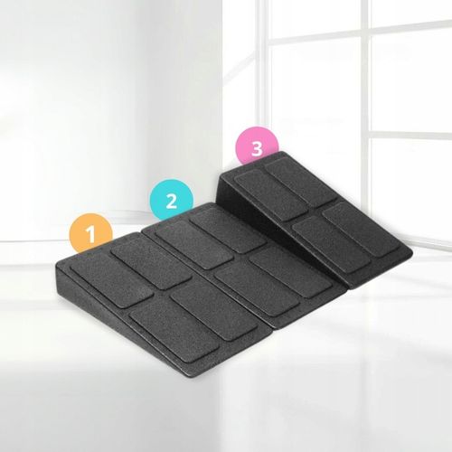 Bloczek pochylny squat wedge block 3 elementy do rozciągania przysiady nogi na Arena.pl