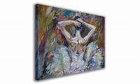 OBRAZ NA PŁÓTNIE 005 Baletnica w trakcie ćwiczeń 30x20cm