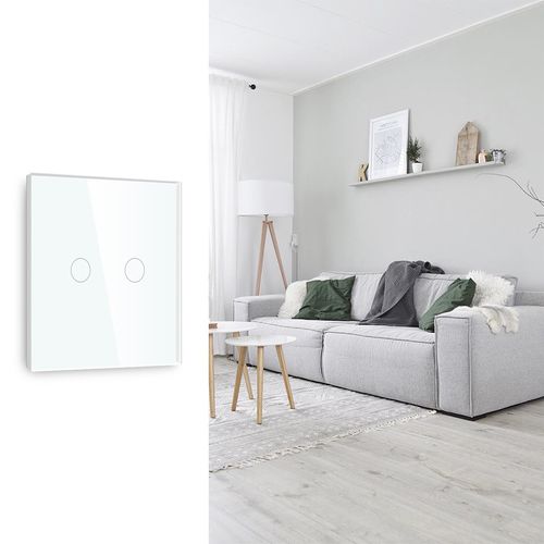 DOTYKOWY WŁĄCZNIK ŚWIATŁA 2K PODWÓJNY WYŁĄCZNIK SZKLANY na Arena.pl