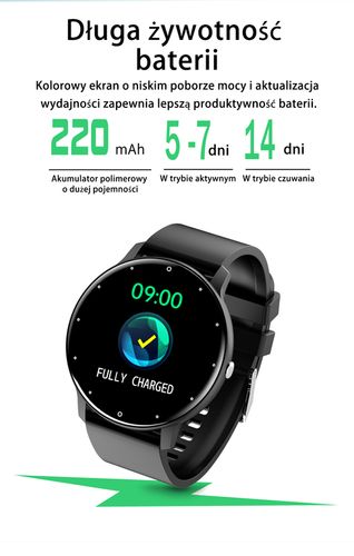 SMARTWATCH UNISEX GRAVITY GT1-7 - PULSOMETR, WŁASNE TARCZE (sg015g) na Arena.pl