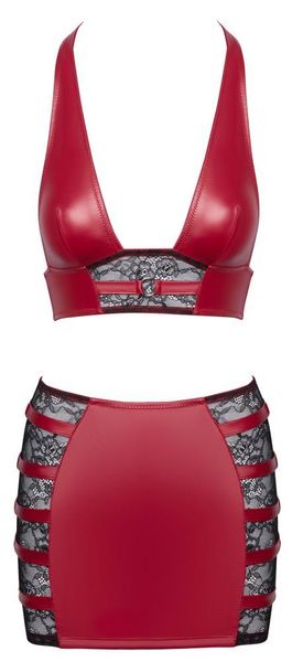 Top & Skirt Red M zdjęcie 7