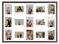 Ramka na 15 zdjęć Hekla 60x80x15 MDF galeria brązowy 1szt.