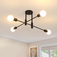 Lampa Sufitowa E27 Wisząca Czarna Kinkiet Loft Retro Nowoczesny