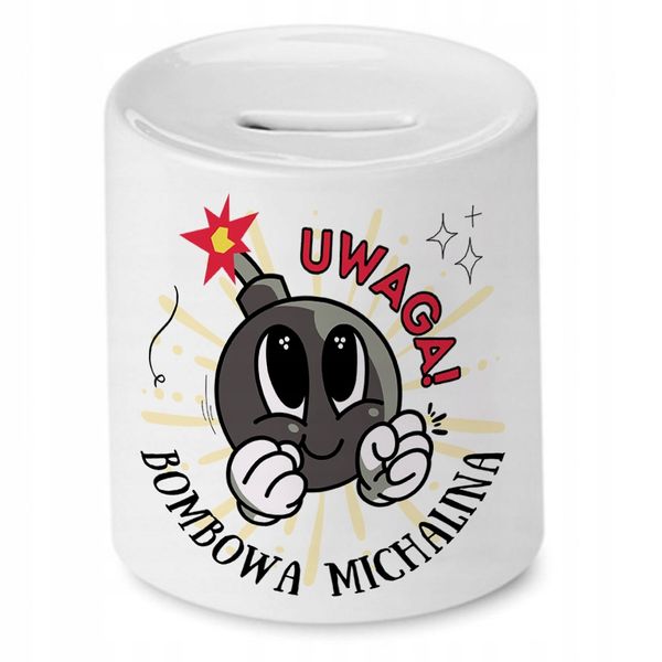 Skarbonka Dla Michaliny Na Urodziny Prezent Z Nadrukiem Ze Zdjęciem zdjęcie 1