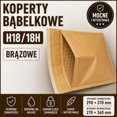 Koperty Powietrzne brązowe H18 100 szt Mocne i Grube koperty do dokumentów