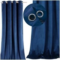 zasłona welurowa na przelotkach - niebieska