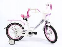 Rower 16 cali dla dziewczynki TURBO Starlet Biały-Fiolet POLSKI PRODUCENT