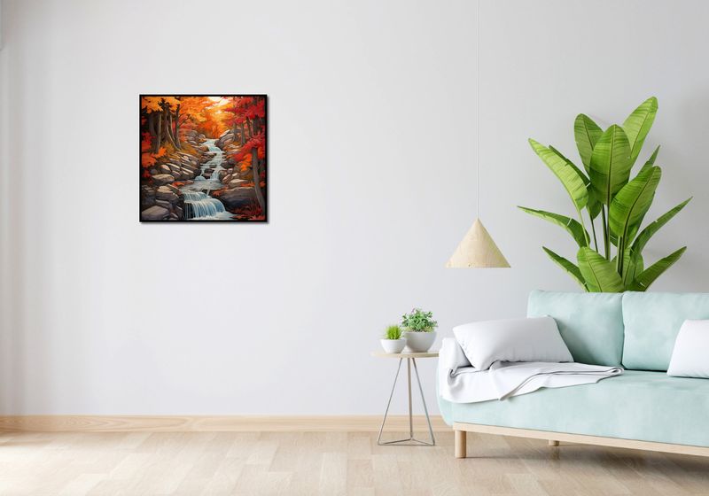Plakat 60x60cm Jesienne Wodospady zdjęcie 4