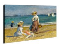 Figures on the Beach, Auguste Renoir - obraz na płótnie 80x60 cm