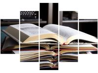 105CM 150CM OBRAZ 5 ELEM STARE KSIĘGI DRUK