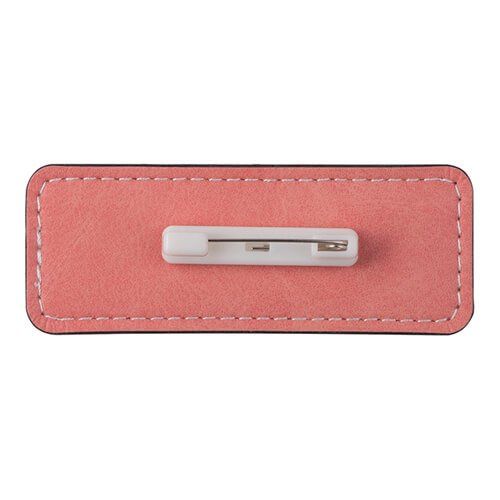 Identyfikator skórzany 8,2 x 3,1 cm do sublimacji - różowy na Arena.pl