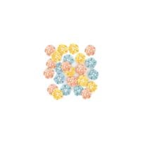 kwiaty papierowe, 24 szt. pastel 0401