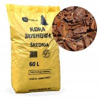 Kora sosnowa sortowana ŚREDNIA 60 l przesiewana