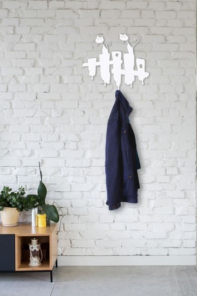 Wieszak ścienny Koty biały zdjęcie 4