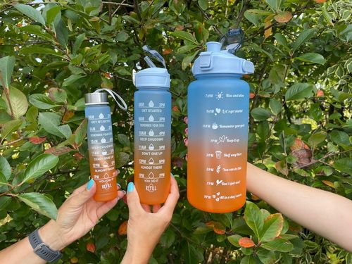 BIDON BUTELKA na WODĘ MOTYWACYJNA Zestaw 3 SZT. SHAKER FITNES 2L 0,7L 0,3L na Arena.pl