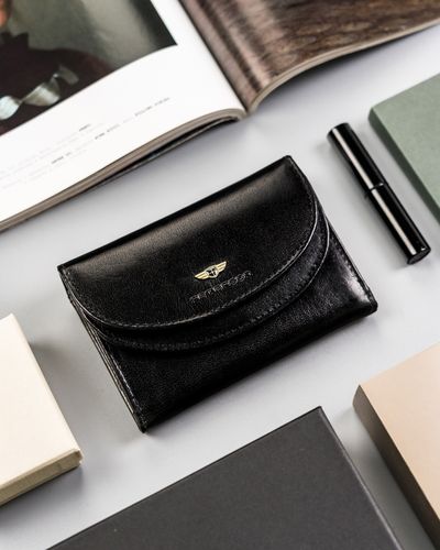 klasyczny, skórzany portfel damski na zatrzask - peterson na Arena.pl