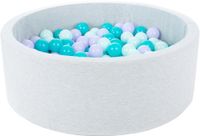 Suchy basen dla dziecka z piłeczkami 300szt (fioletowy, turkusowy, miętowy)