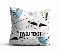 Poduszka DZIECIĘCA z Twoim napisem PD10 kotki w kosmosie