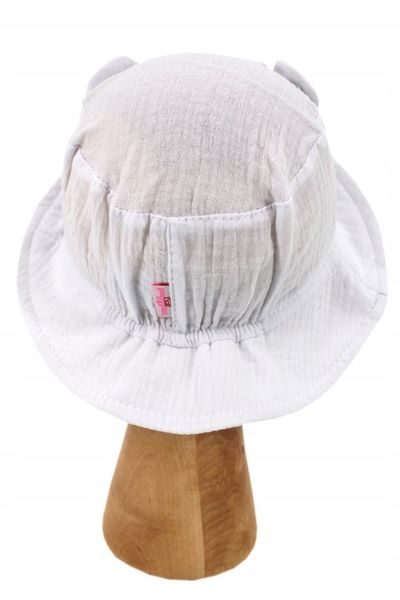 KAPELUSZ DLA DZIEWCZYNKI LETNI SŁONECZNY KAPELUSZ DZIECIĘCY BAWEŁNA MUŚLIN zdjęcie 3