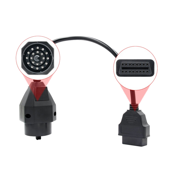 Przejściówka adapter BMW 20pin na OBD2 zdjęcie 2